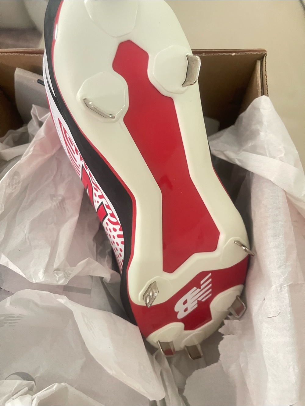 New Balance Red black and white- Women's 10½